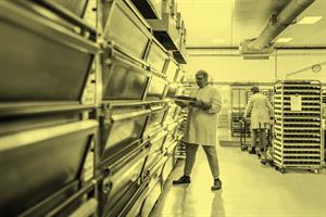People working in a store room