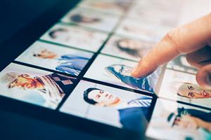  a person choosing recruitment candidates via AI technology 