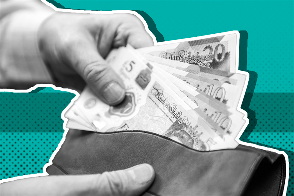 Money being removed from purse