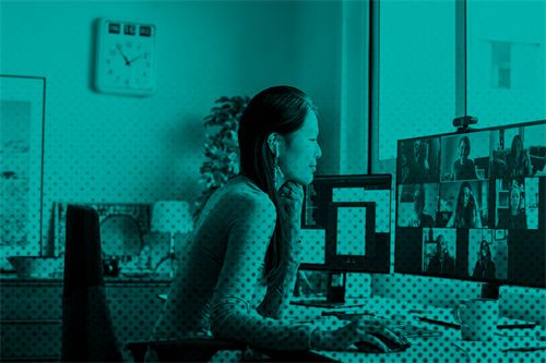 Woman on a video call