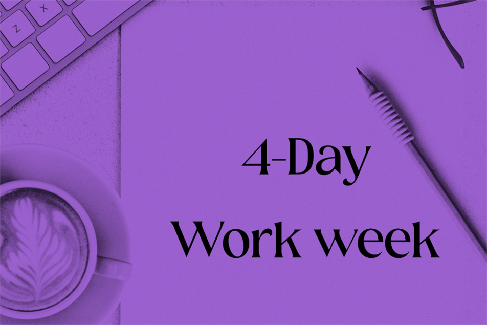 4-day work week written on paper