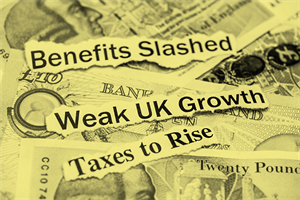 Messages on a pile of bank notes