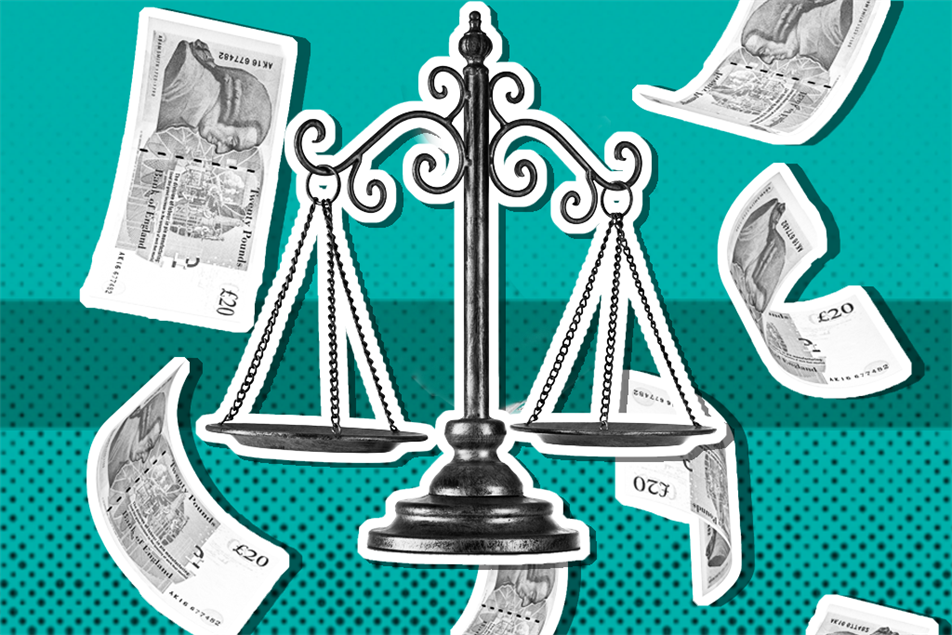 Scales and floating bank notes