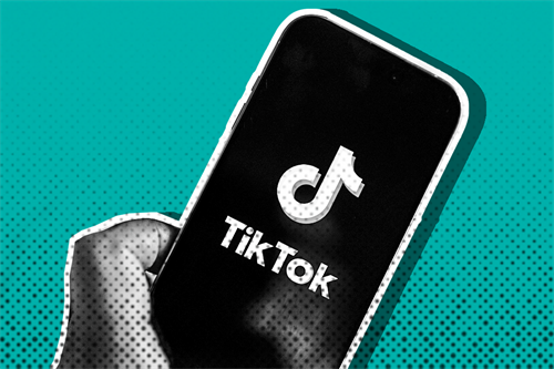 Close up of TikTok app on a mobile phone