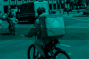 Just Eat delivery cyclist