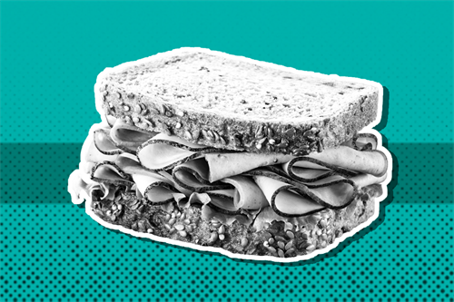 Close up of a sandwich