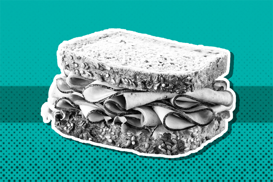 Close up of a sandwich