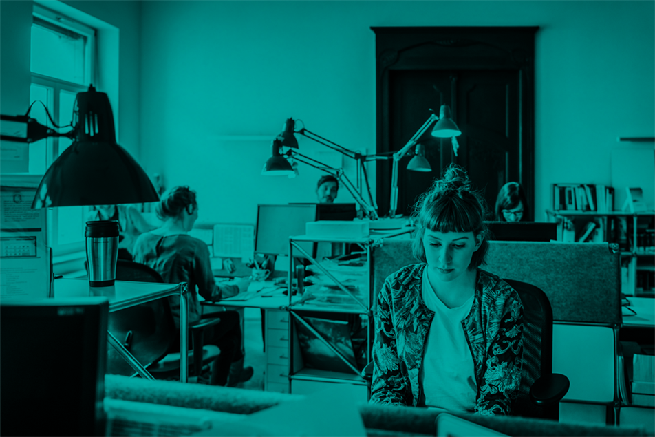 People working in an office