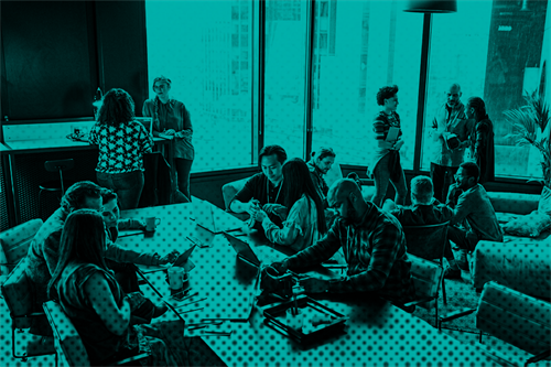 People working in an office