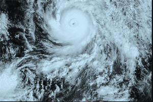 Aerial view of a tornado